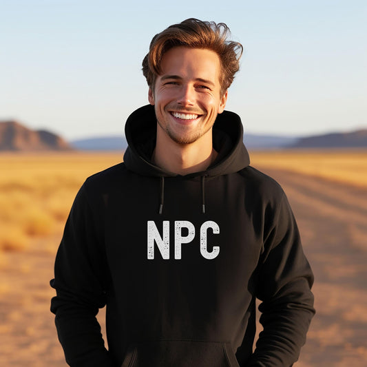 NPC Monochrome Coat Guy Unisex Hoodie - Perfect Gift for Sports Fans and Fashion Enthusiasts, Family Present, Heavy Blend Sweatshirt