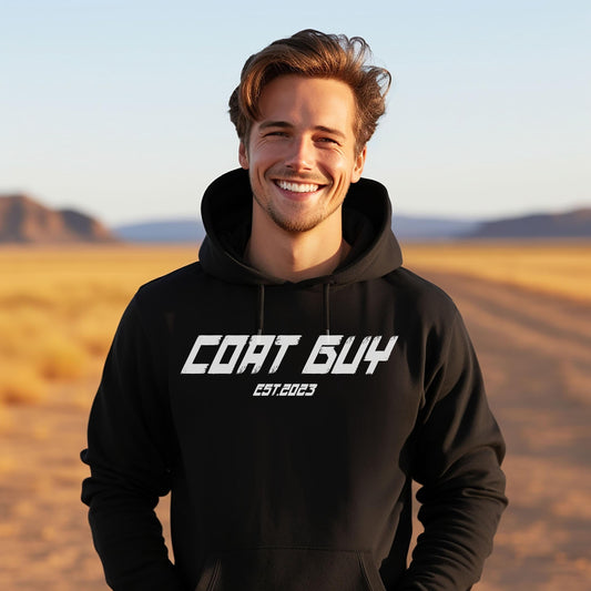 Monochrome Coat Guy Unisex Hoodie - Perfect Gift for Sports Fans and Fashion Enthusiasts, Family Present, Heavy Blend Sweatshirt